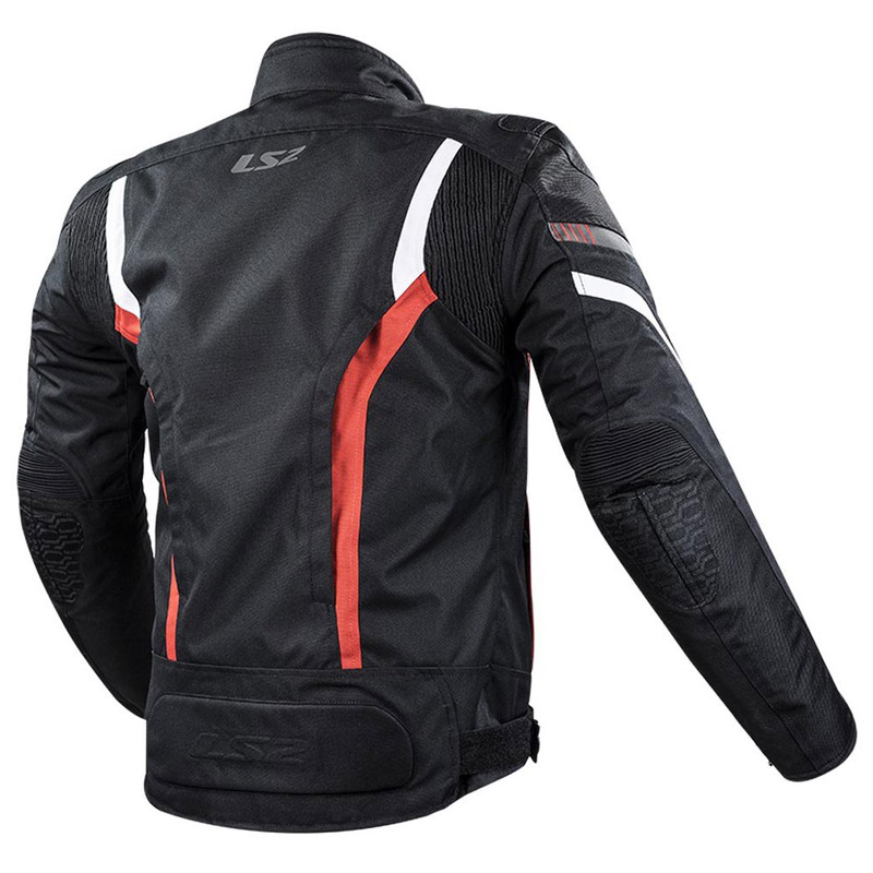 Chaqueta moto LS2 Gate negro-rojo