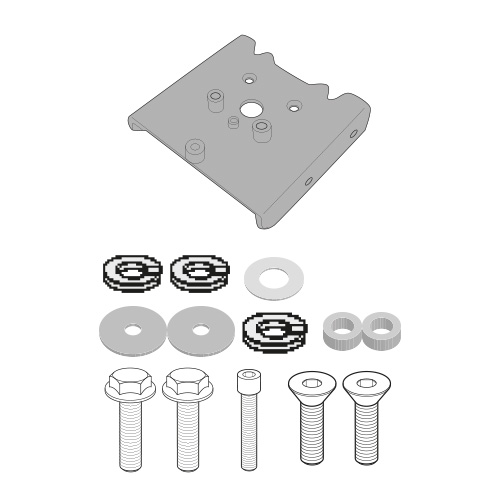 Kit Adaptador para instalacion de PLO6421MK-PLO6421CAM-PLX6421 sin el trasero