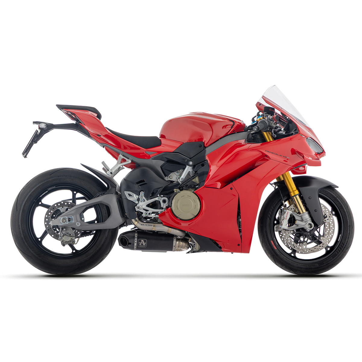 Escape Works racing de titanio negro Arrow para Ducati Panigale V4 25+