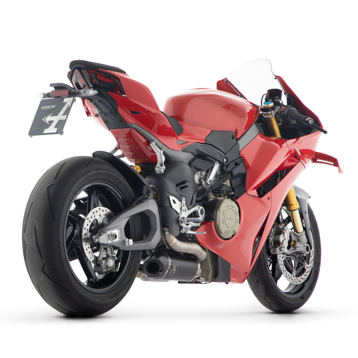 Escape Works racing de titanio negro Arrow para Ducati Panigale V4 25+