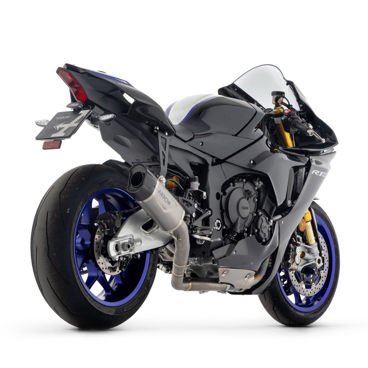 Kit intermedio racing Indy Race EVO Arrow escape y conector titanio para Yamaha YZF R1 25+