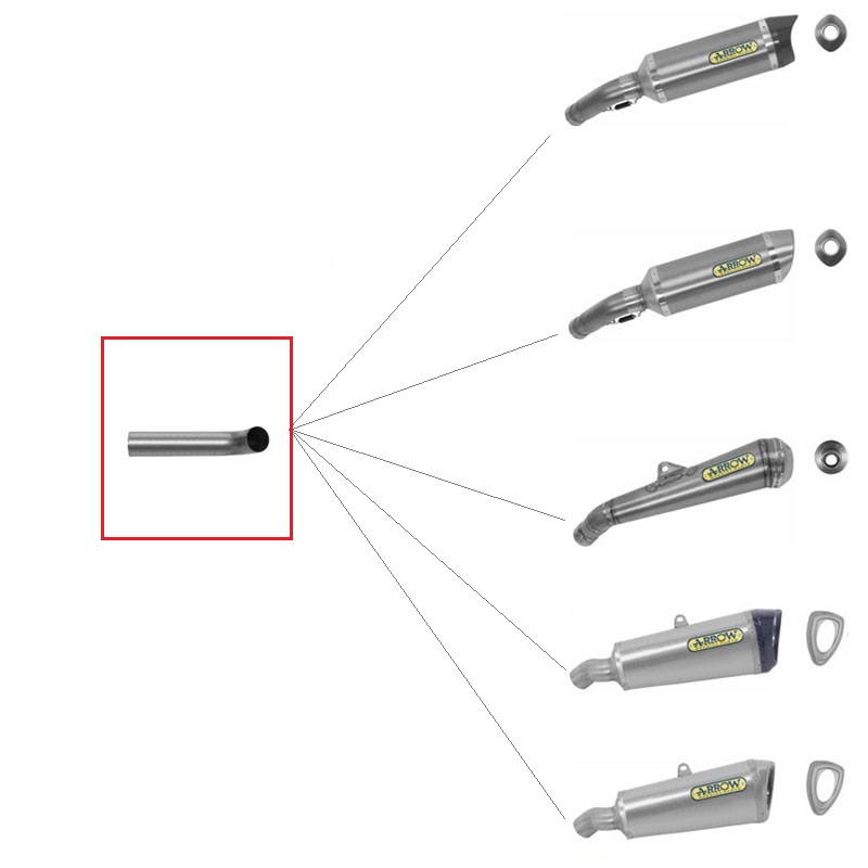 Conector central acero Arrow SUZUKI GSX-R 600/750 06-07