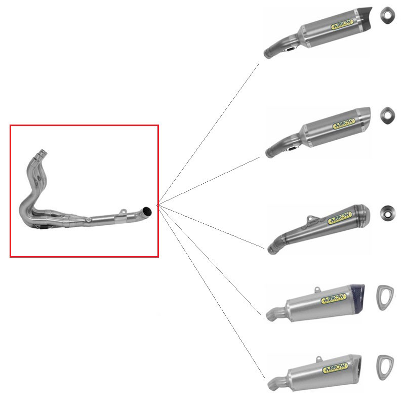 Colector acero Arrow SUZUKI GSXR 600/750 06-08 Con sonda LAMBDA