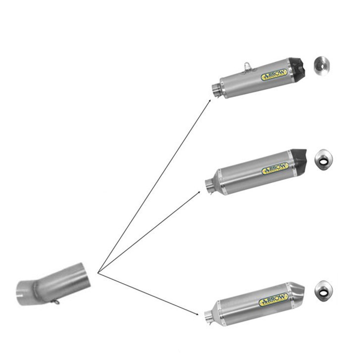 Conector adaptador acero Arrow KAWASAKI ZX-10R 11-15