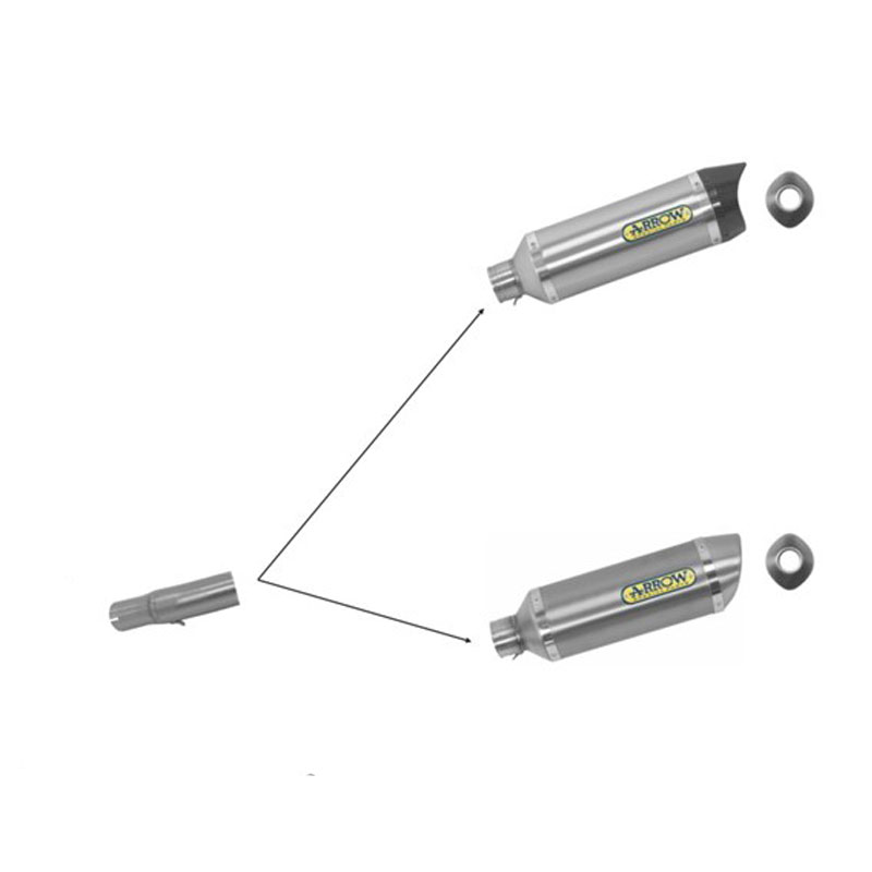 Adaptador colector acero Arrow Suzuki GSXR 600 11-16 y GSXR 750 11-16