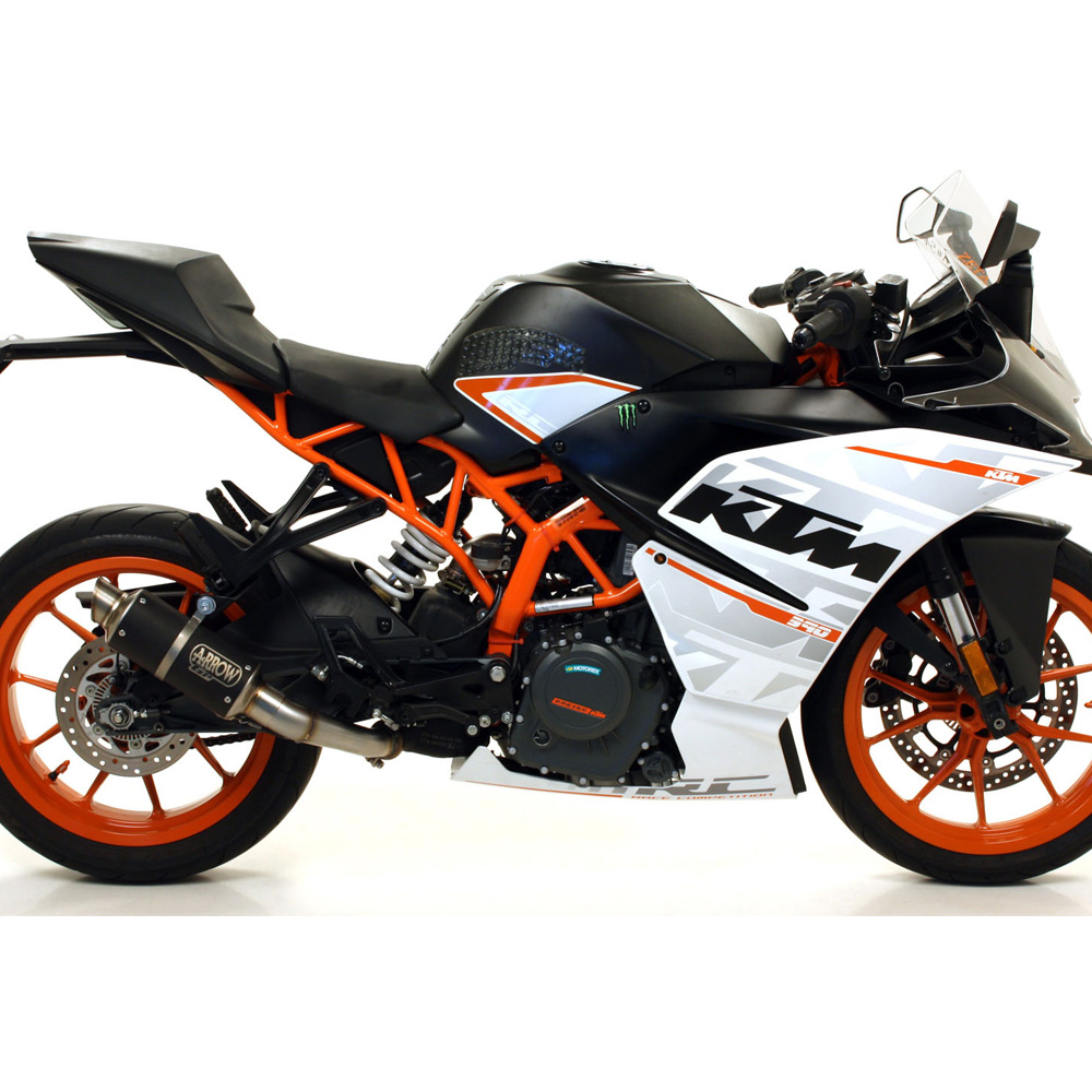 Kit escape acero negro GP2 Arrow Ktm Rc390 17-20 Homologado