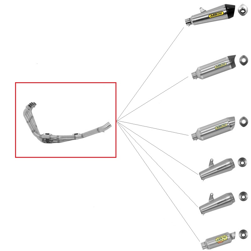 Colector acero Arrow Honda CBR650F/CB650F 14-