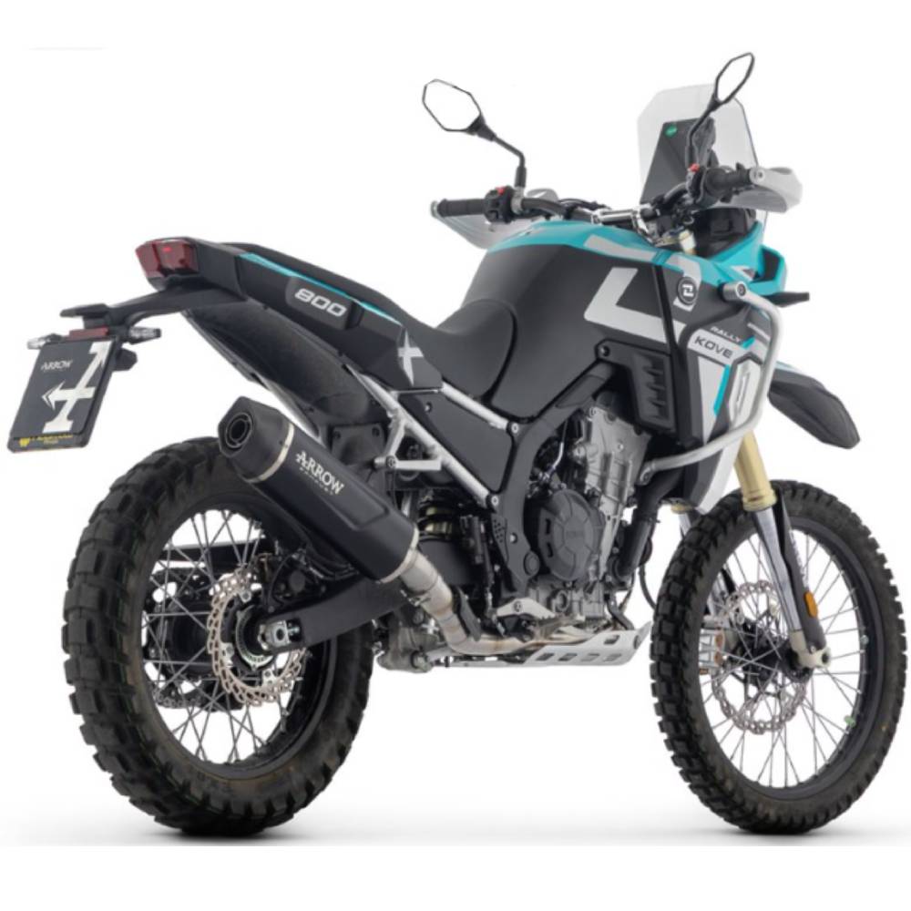 Escape negro Arrow Indy Race Kove 800X Pro-Rally 25- tapa carbono