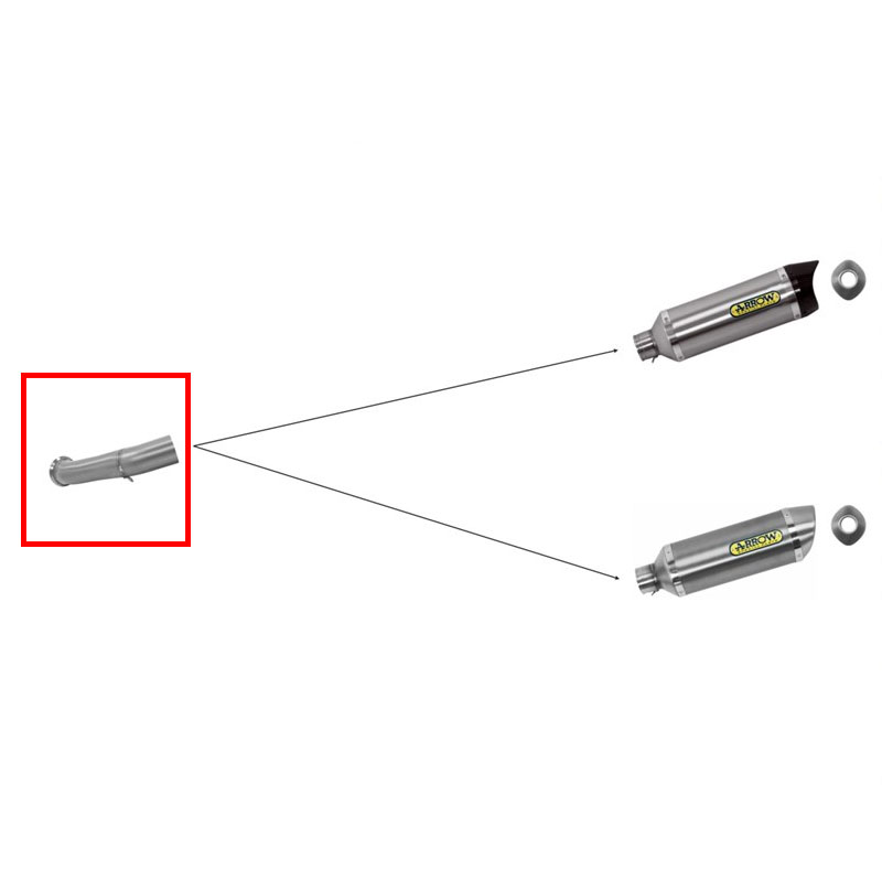 Conector colector acero Arrow KTM Duke 125-390 17-20