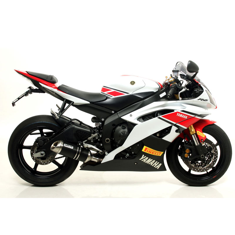 Escape aluminio negro fondo acero Arrow THUNDER YAMAHA YZF 600 R6 06-
