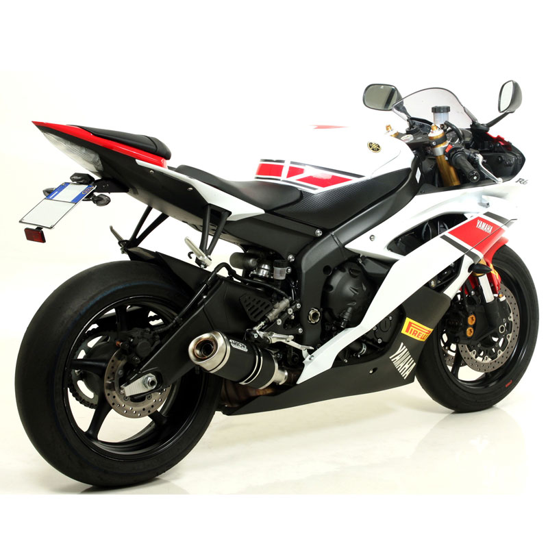 Escape aluminio negro fondo acero Arrow THUNDER YAMAHA YZF 600 R6 06-