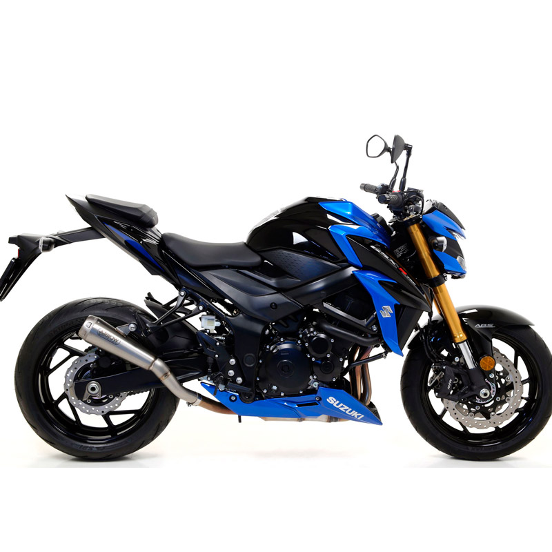 Escape acero negro Arrow Suzuki GSXS750 17-20