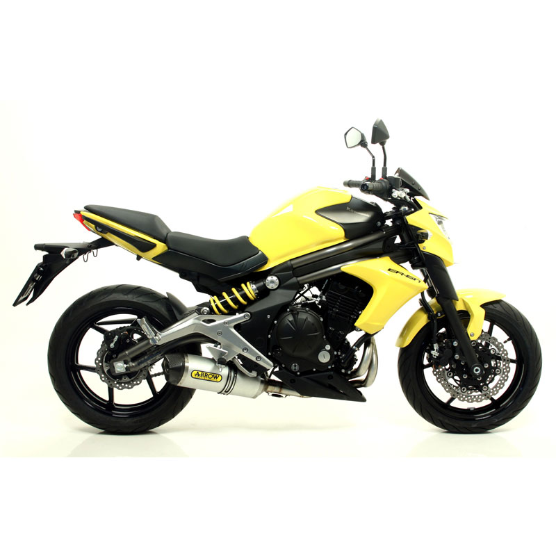 Escape aluminio fondo carbono Arrow Kawasaki ER-6N 12-16, ER-6F 12-16 y Versys 650 15-16 OC