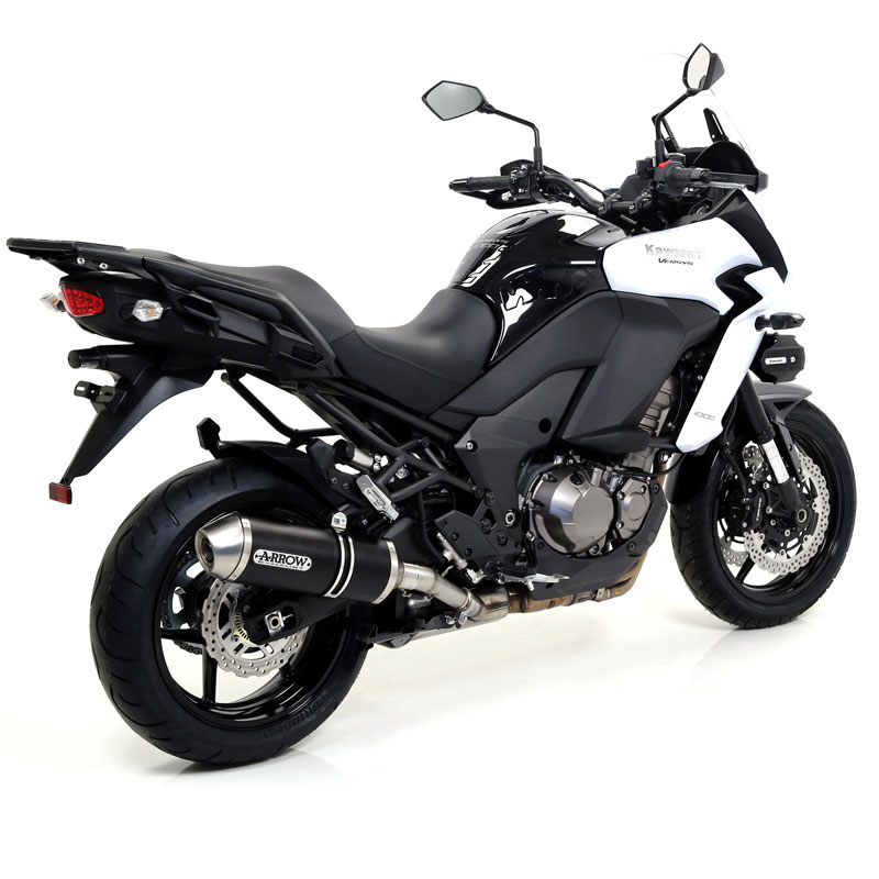Escape aluminio negro fondo carbono Arrow KAWASAKI VERSYS 1000 12-16 OC