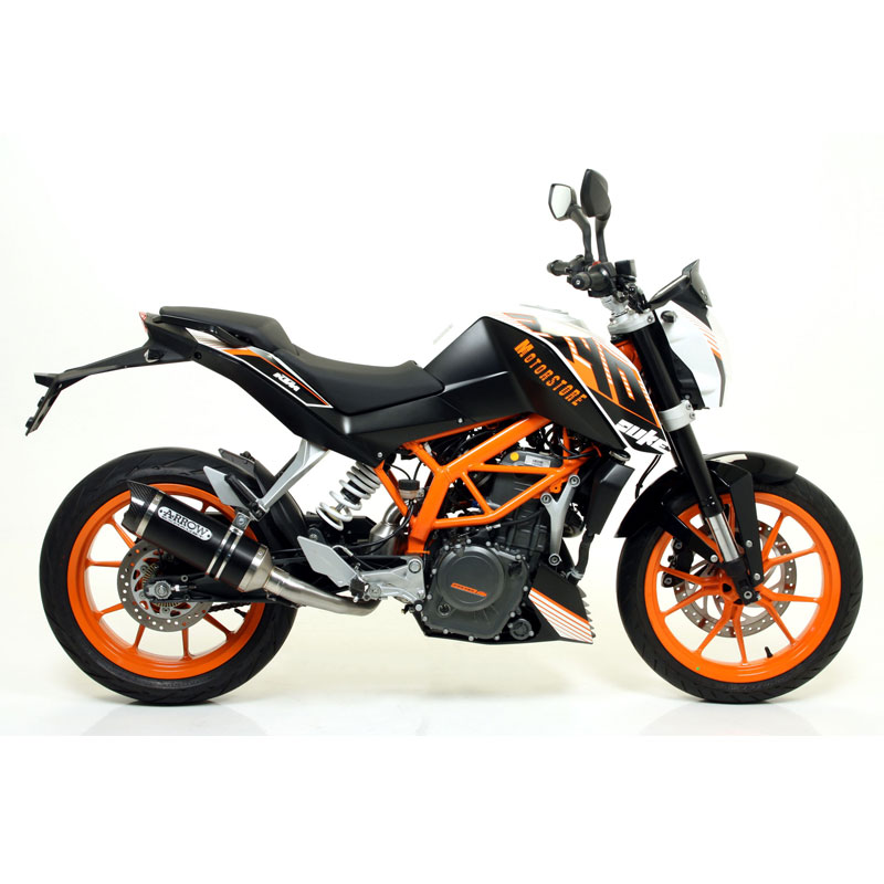 Escape aluminio negro fondo carbono Arrow KTM RC125/390 15-16DUKE 390 13-16