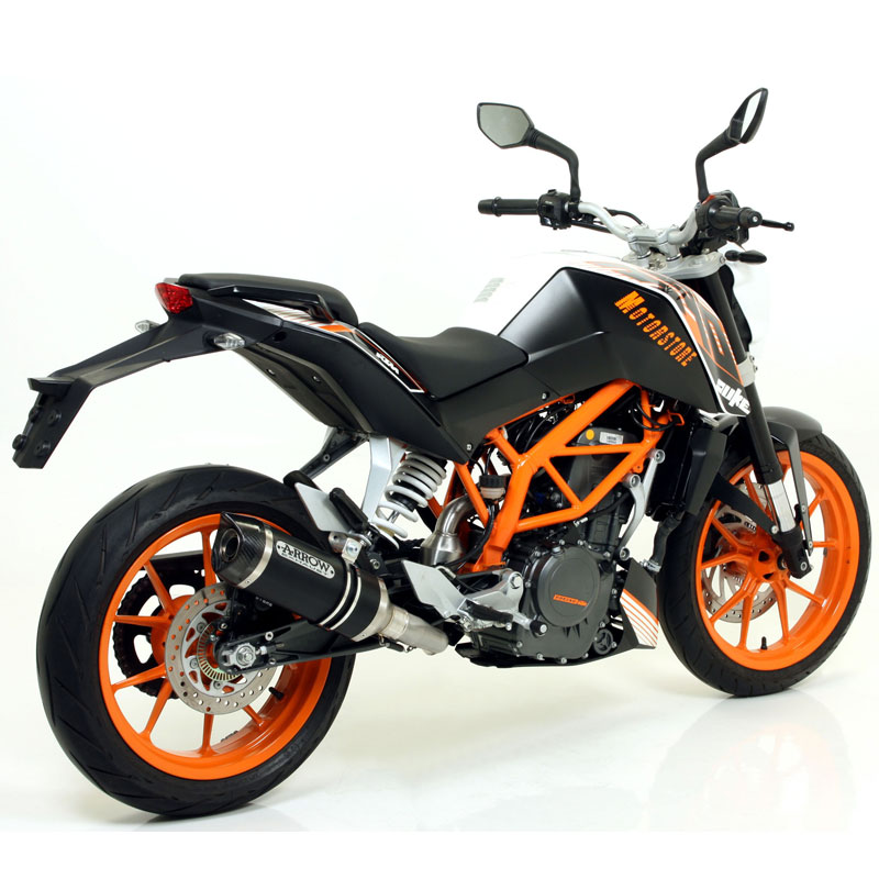 Escape aluminio negro fondo carbono Arrow KTM RC125/390 15-16DUKE 390 13-16