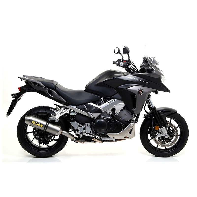 Escape aluminio negro fondo carbono Arrow Honda CrossRunner800 2015-