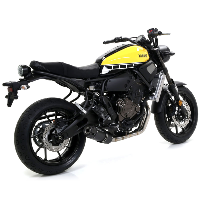 Escape acero fondo carbono Arrow JET-RACE Dark YAMAHA XSR 700,MT07,TRACER OC