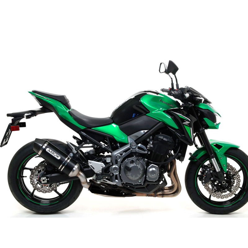 Escape aluminio negro fondo carbono Arrow RaceTech Dark Kawasaki Z900-E 17-