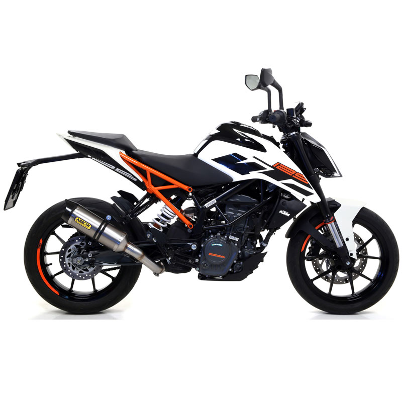 Escape aluminio fondo acero Arrow KTM Duke 125-390,RC 390 17- OC