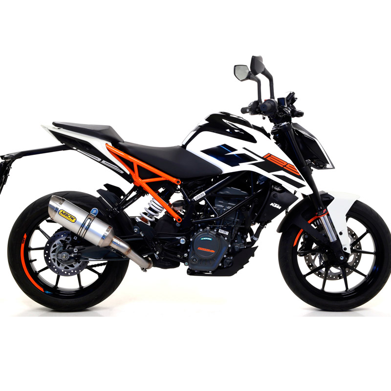 Escape aluminio fondo acero Arrow KTM Duke 125-390,RC 390 17- OC