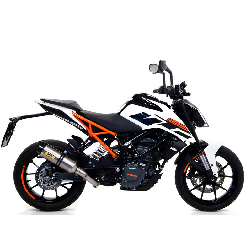 Escape titanio fondo carbono Arrow KTM Duke 125-390, RC 390 17- OC