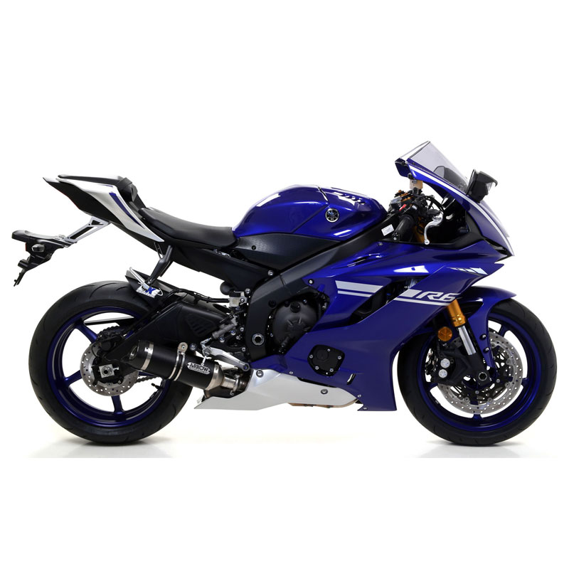 Escape aluminio negro Arrow Black Thunder Yamaha YZF 600 R6 17-
