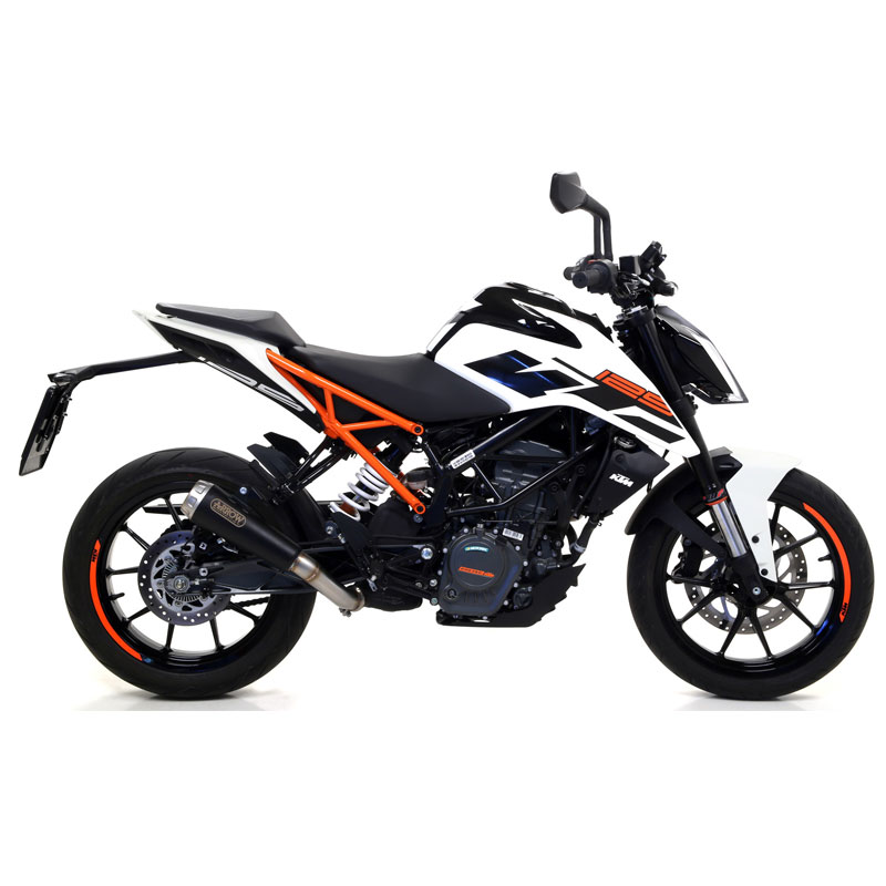 Escape acero negro Arrow KTM Duke 125-390 17-