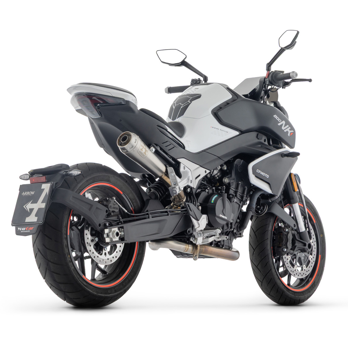 Escape Nichrom Pro-Race en acero Arrow para CF Moto 800 NK 23+