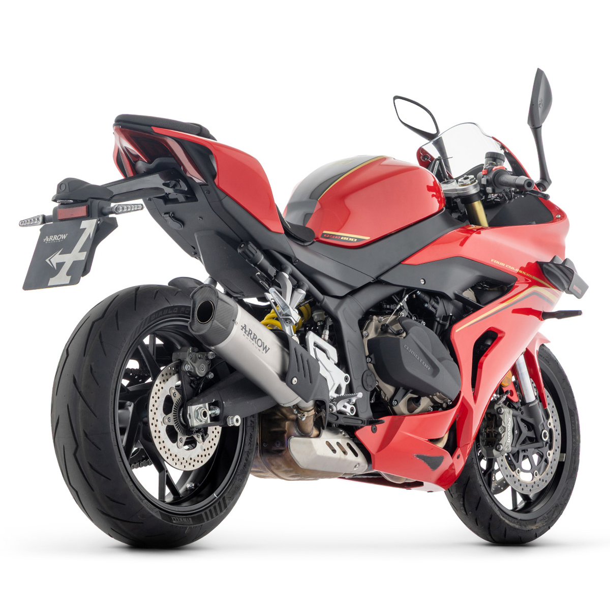 Escape Indy Race EVO titanio Arrow para QJMOTOR SRK 800 RR 24+