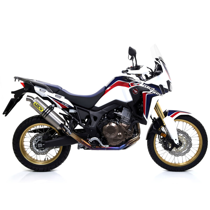 Escape aluminio negro fondo acero inoxidable Arrow HONDA CRF1000L AFRICA TWIN 16