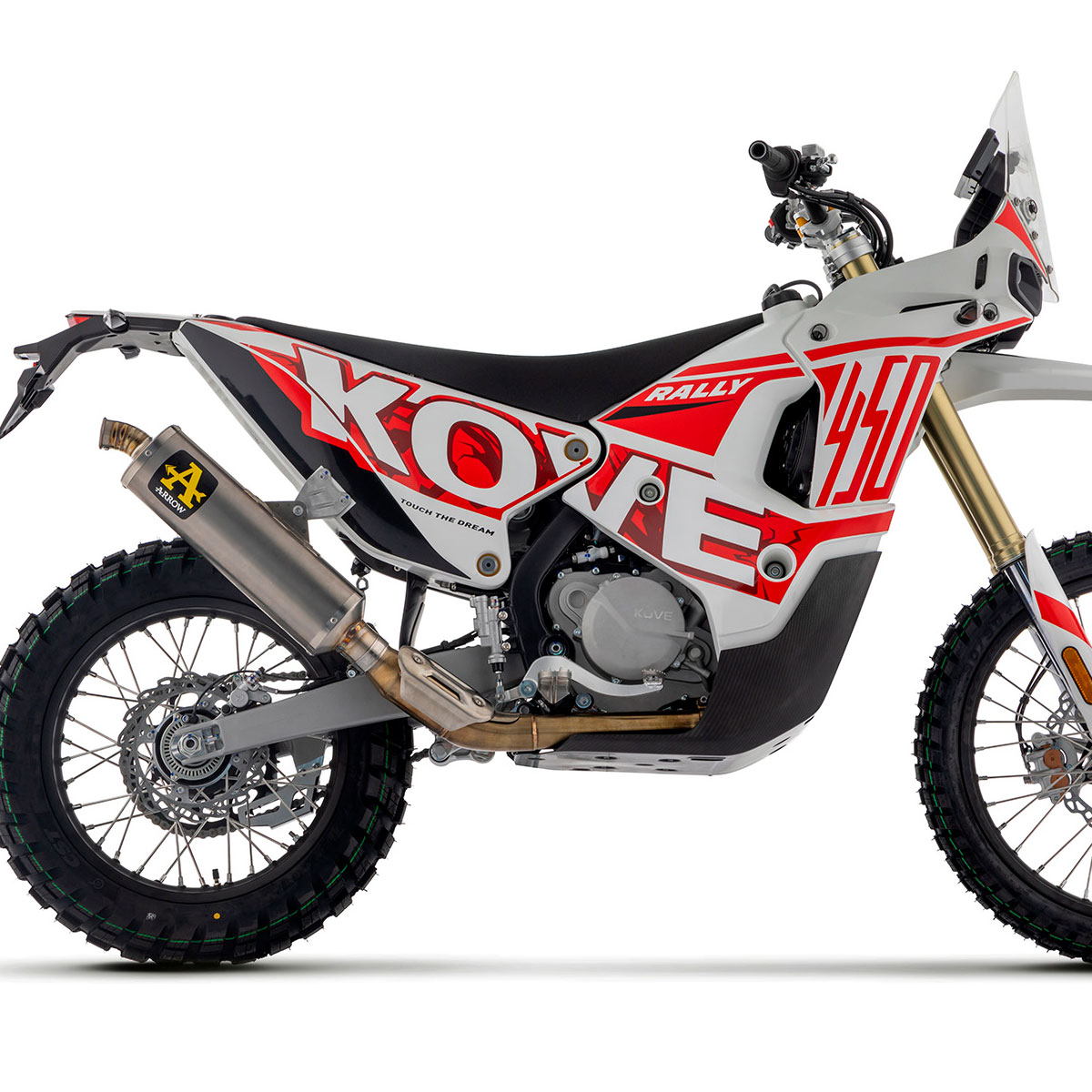 Escape titanio Indy Race Arrow Kove 450 Rally 23+