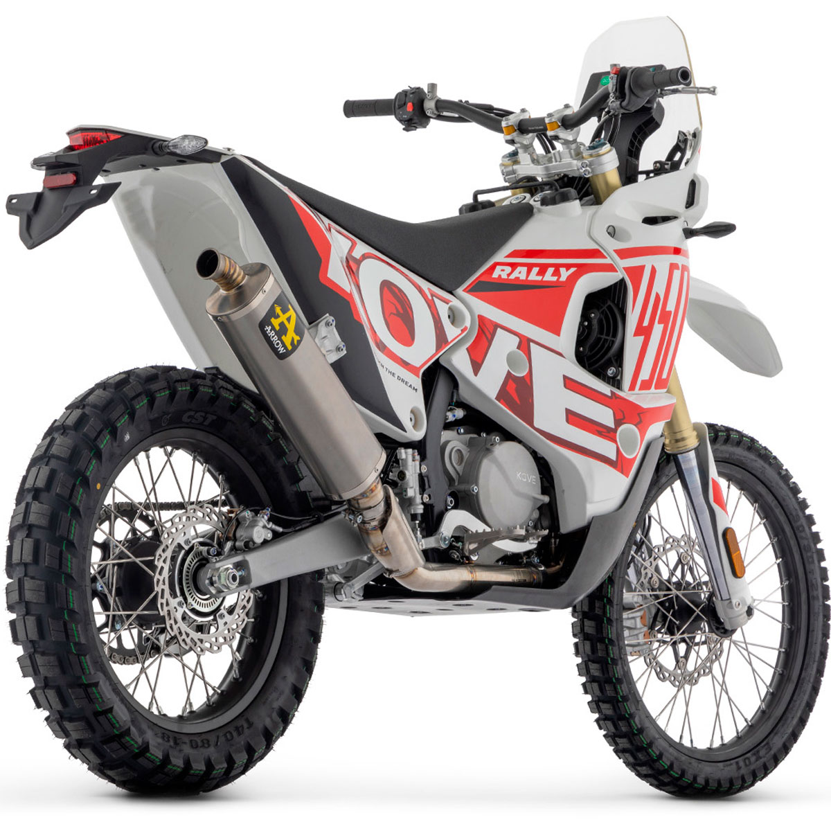 Escape titanio Indy Race Arrow Kove 450 Rally 23+