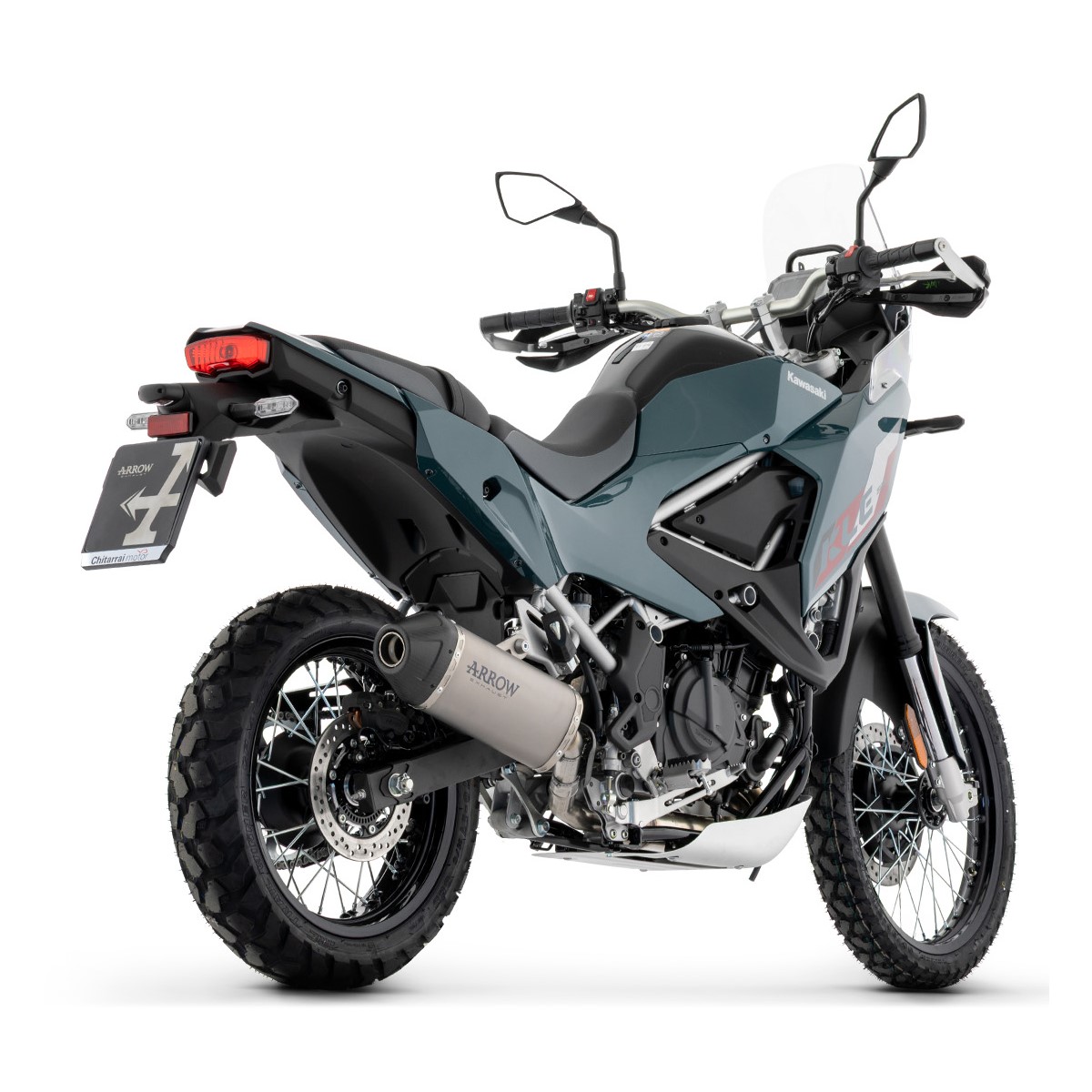 Escape Explorer titanio Arrow Kawasaki KLE 500 26+