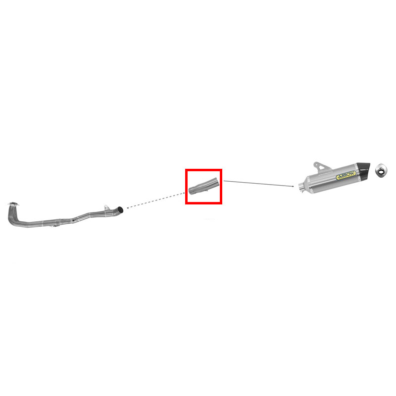 Conector central Arrow de acero inoxidable BMW C650SPORT 16-