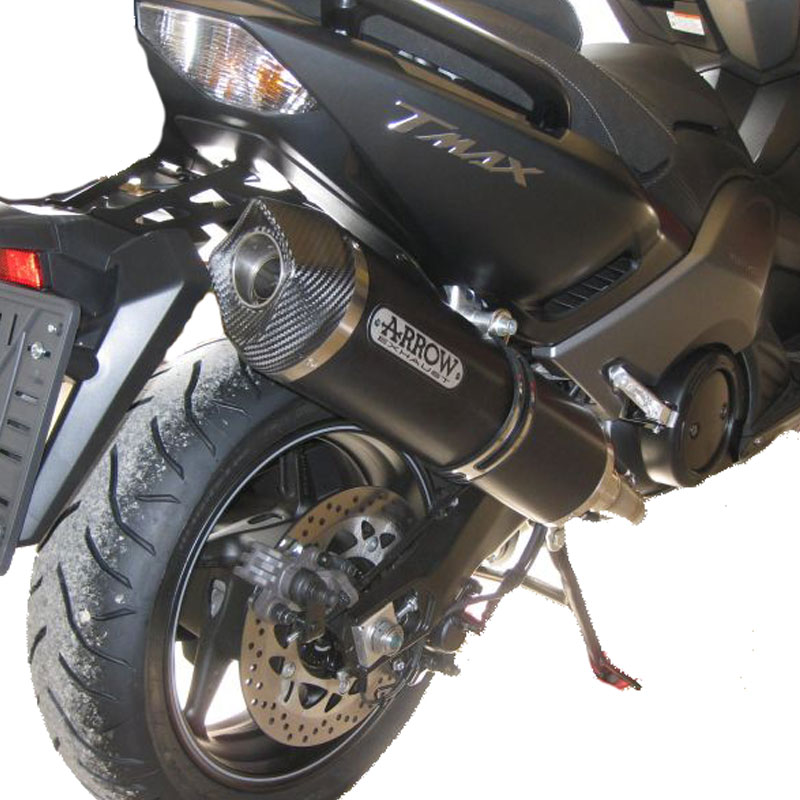 Escape aluminio negro fondo carbono Arrow Yamaha TMAX 530 12- / YP 500 TMAX 08-11