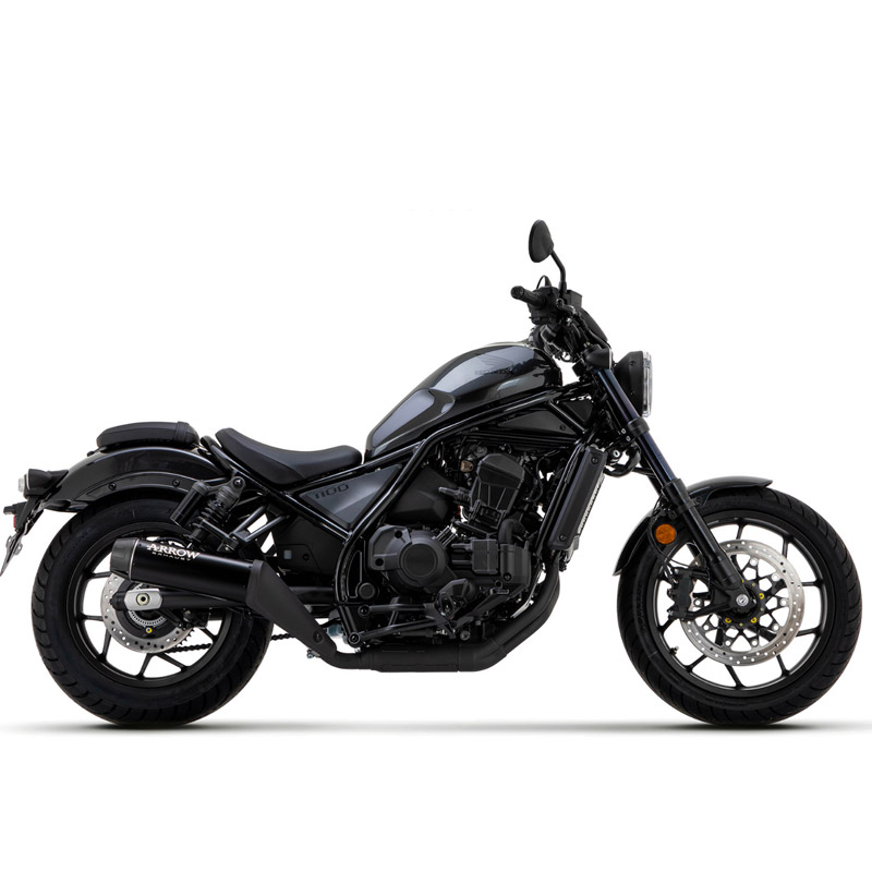 Escape Arrow Honda Rebel 1100 acero negro copa carbono