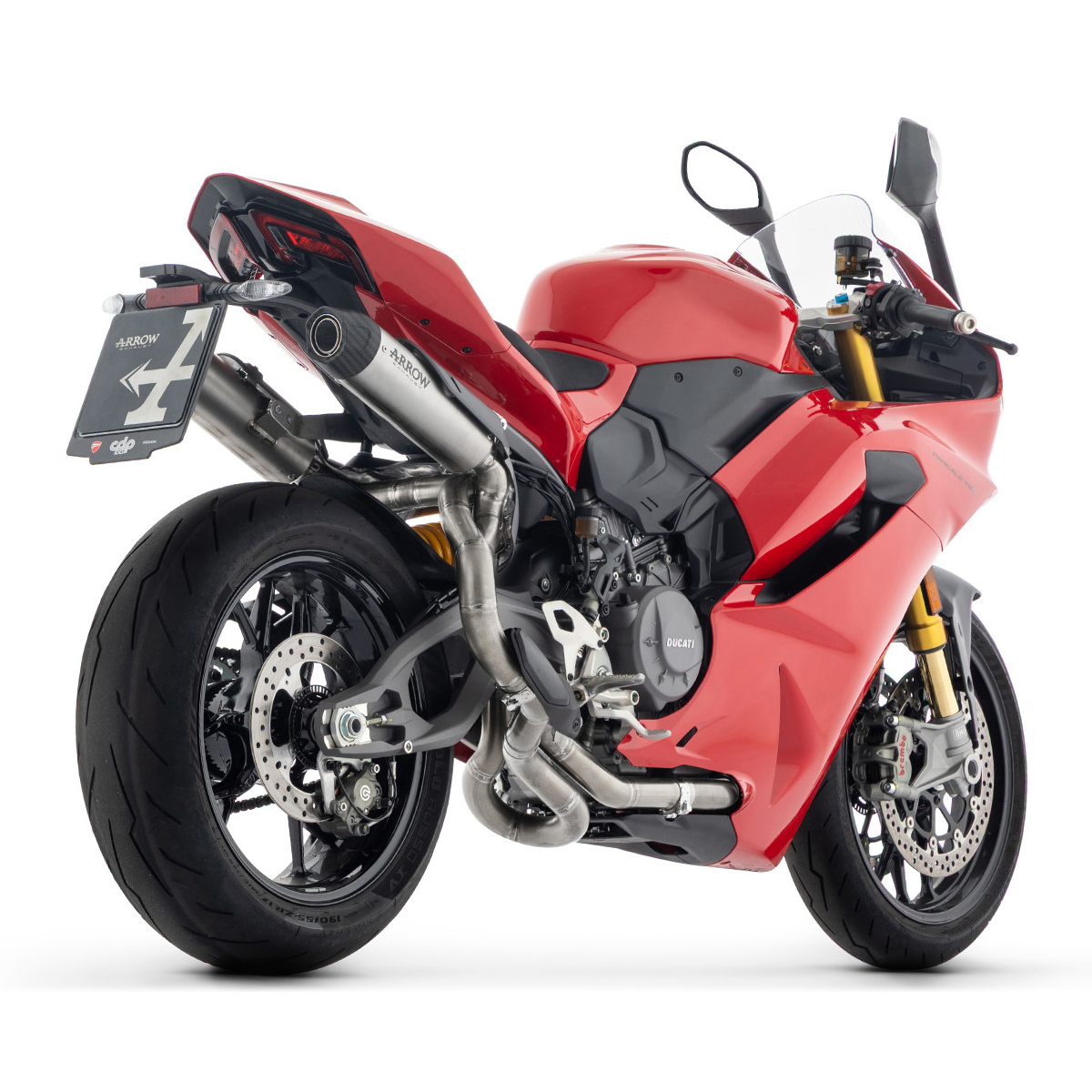 Escape racing Round-Sil titanio Arrow para Ducati Panigale V2 25+