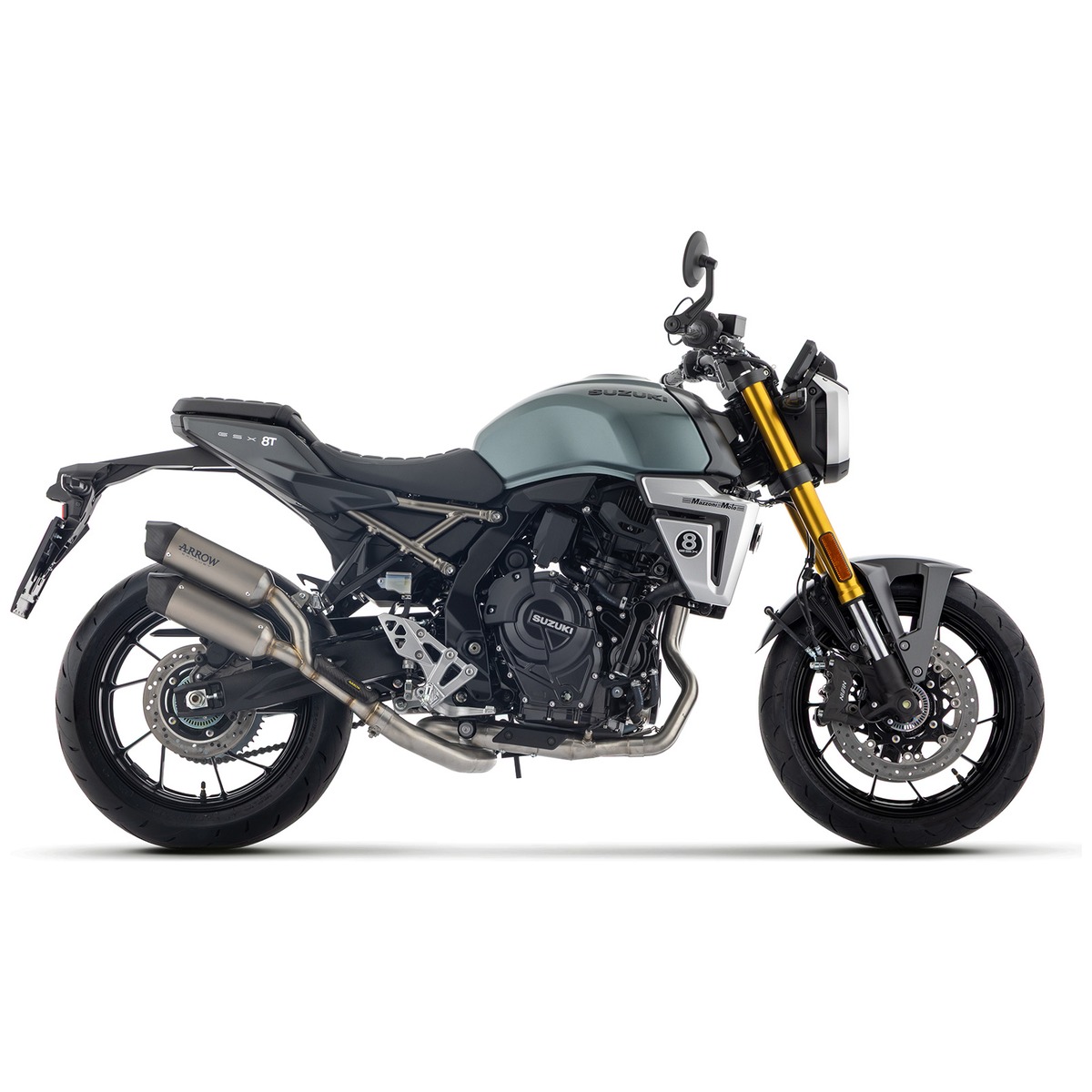 Sistema completo Arrow Round-Sil Suzuki GSX-8T 25+
