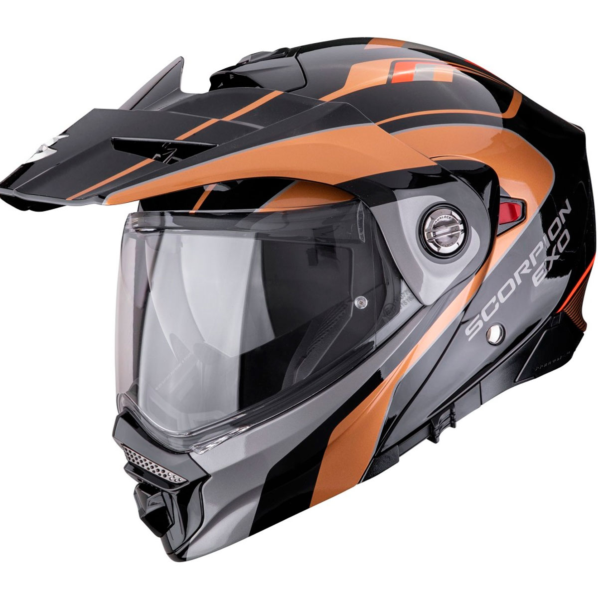 Casco moto Scorpion ADX-2 KAMPS Negro Bronce