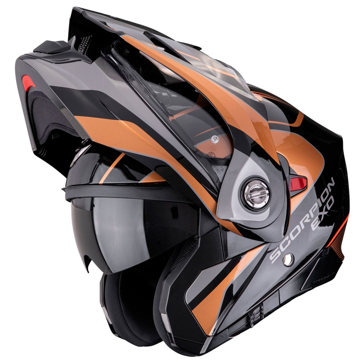 Casco moto Scorpion ADX-2 KAMPS Negro Bronce