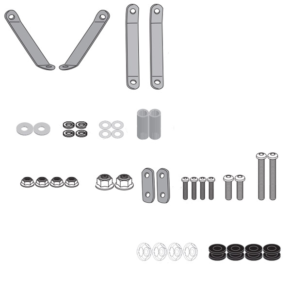 Anclajes cupula 7062A Sym Fiddle 125 E5 Givi