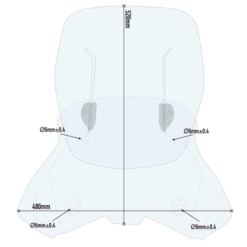 Cupula Airflow transparente Givi  KTM 390-790-890 Adv