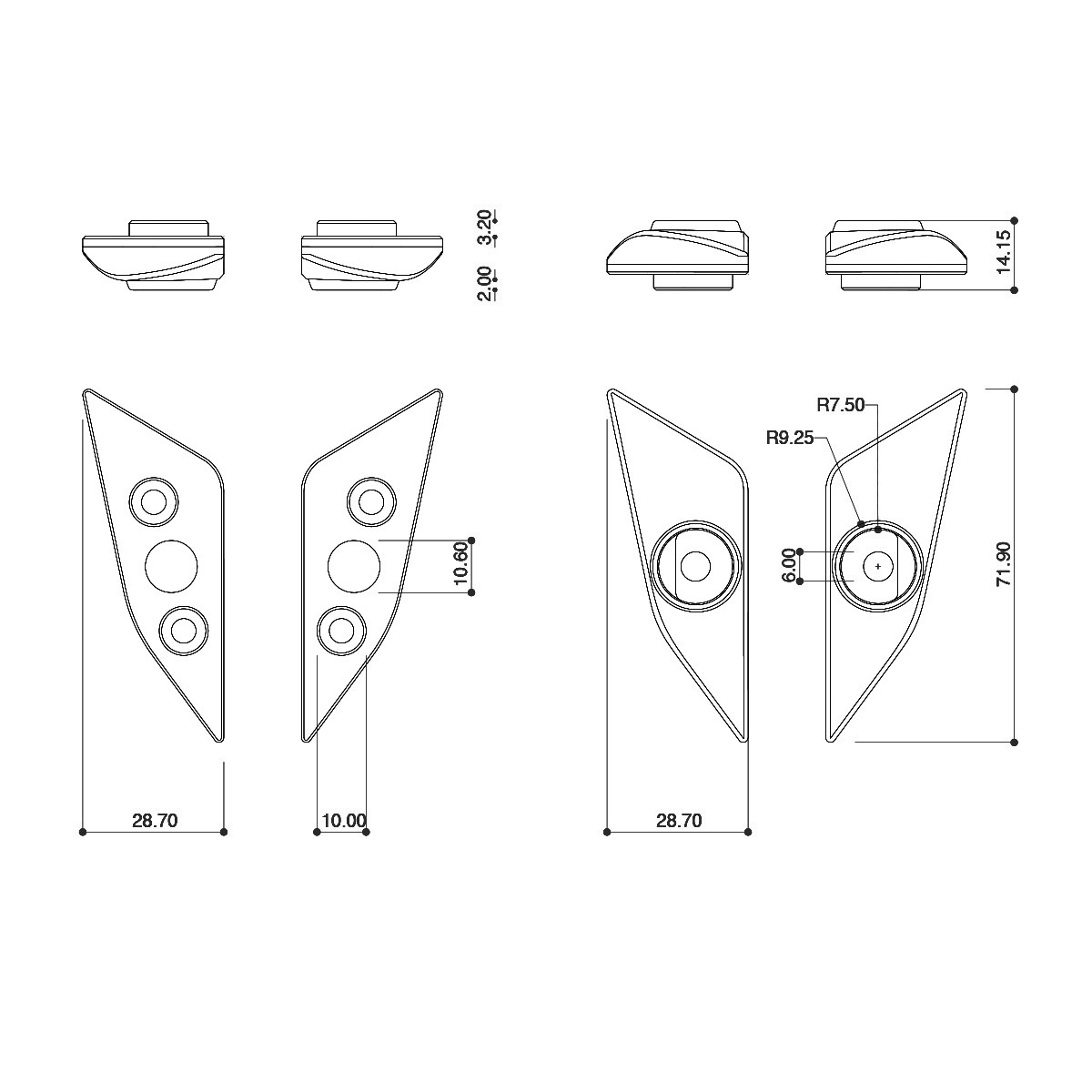 Adaptadores espejo Skin-Air para Ducati Panigale