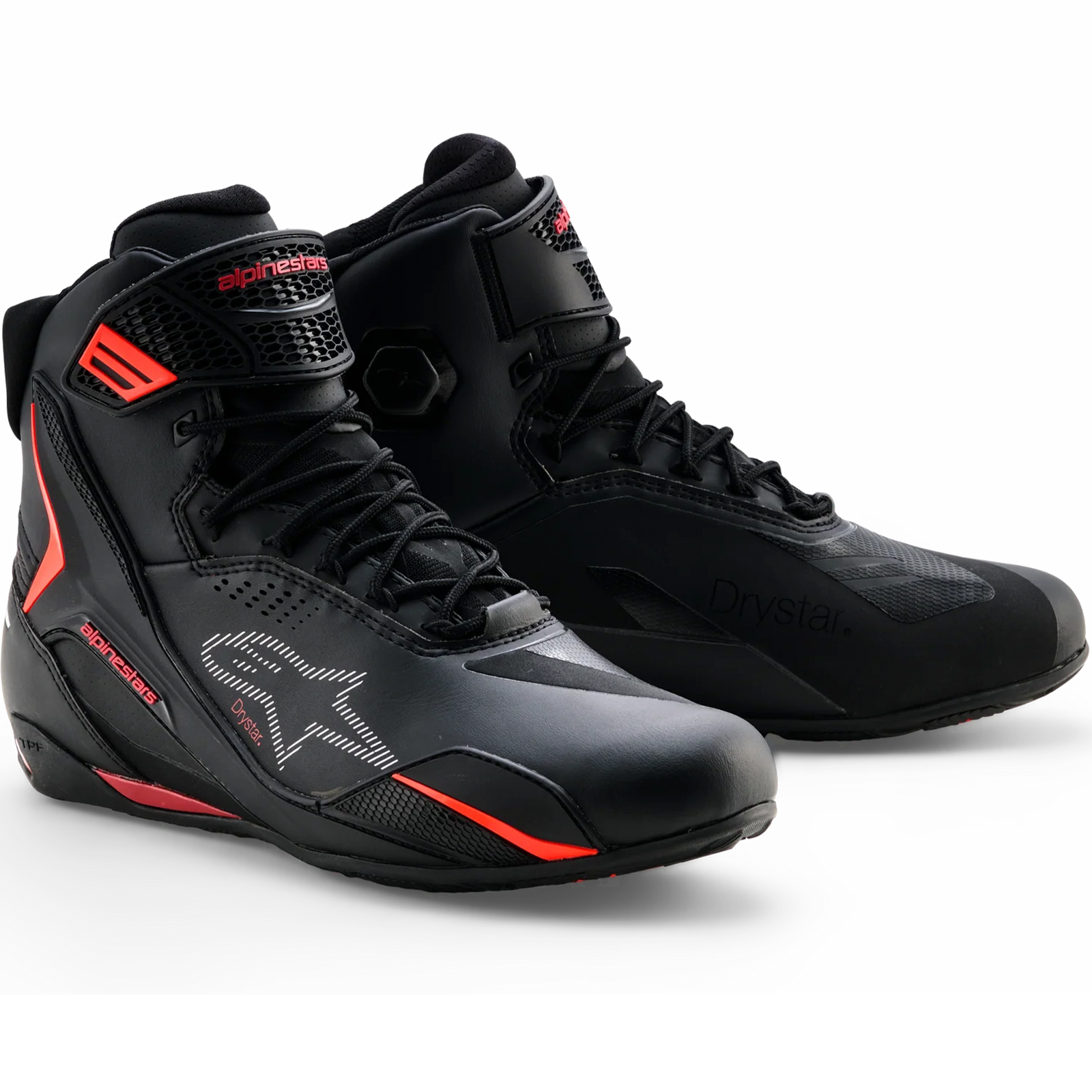 Zapatillas Alpinestars Faster 4 Drystar Negro / Rojo Fluor