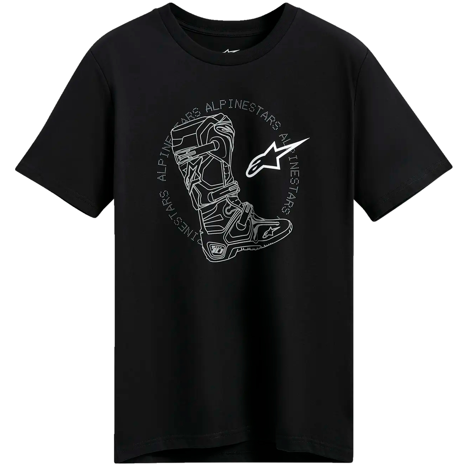 Camiseta Alpinestars Tech Boot Negro