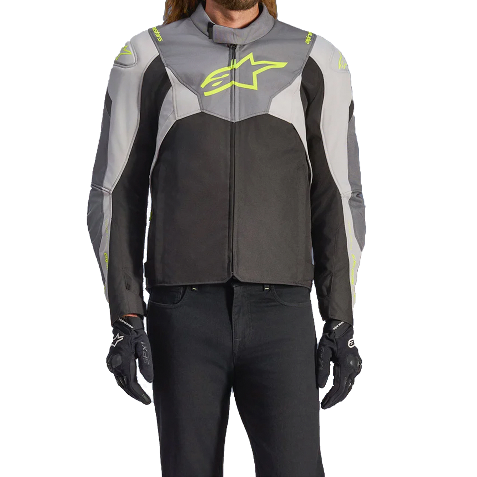 Chaqueta Alpinestars T-Jaws V4 Gris / Negro / Fluor
