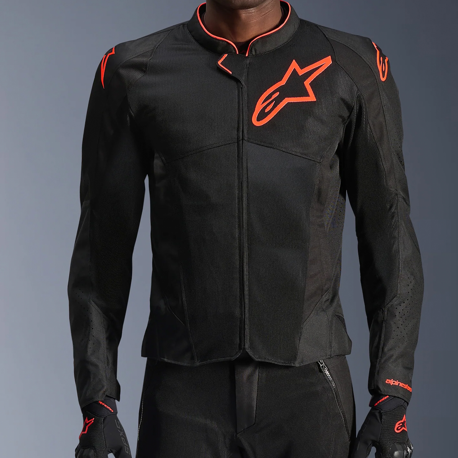 Chaqueta Alpinestars Viper Air V4 Negro / Rojo Fluo