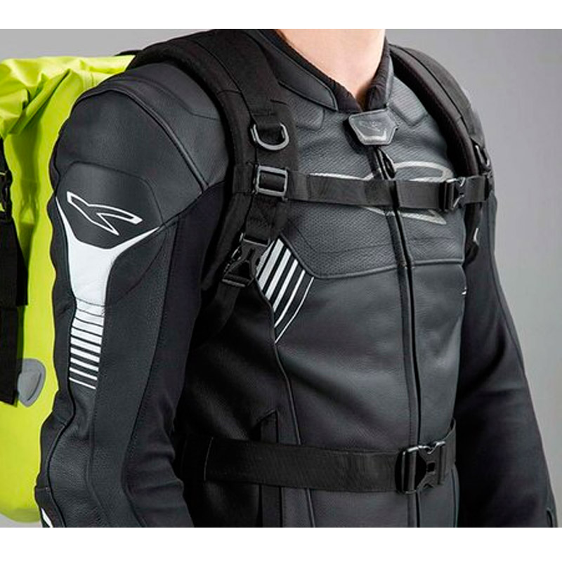 Mochila moto impermeable SwMotech 30lt Fluor