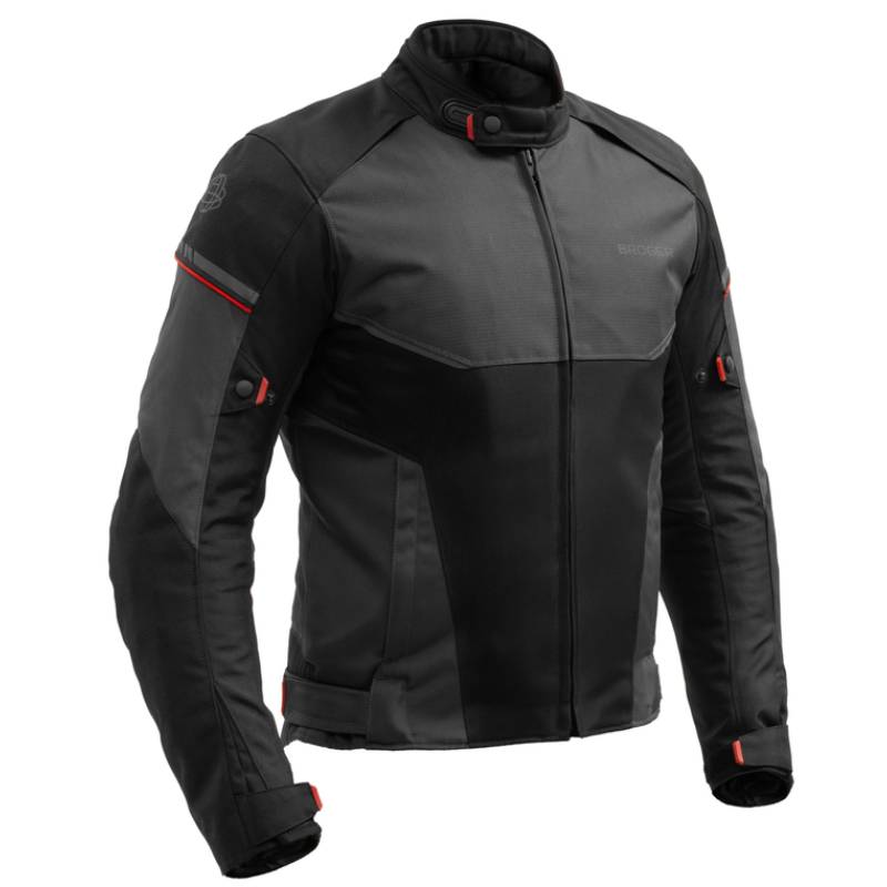Chaqueta Broger Grid Negro-Gris-Rojo
